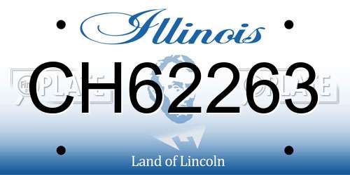 CH62263 Illinois License Plate