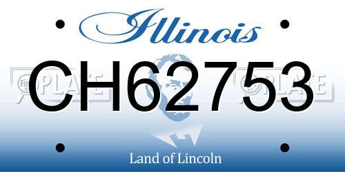 CH62753 Illinois License Plate