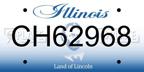 CH62968 Illinois License Plate