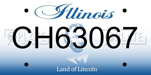 CH63067 Illinois License Plate