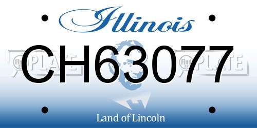 CH63077 Illinois License Plate
