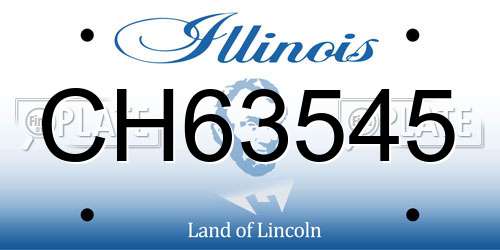 CH63545 Illinois License Plate