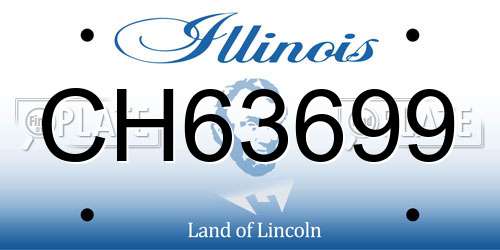 CH63699 Illinois License Plate