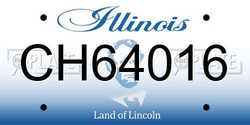 CH64016 Illinois License Plate