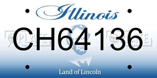 CH64136 Illinois License Plate
