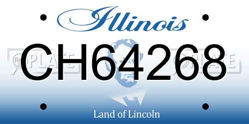 CH64268 Illinois License Plate