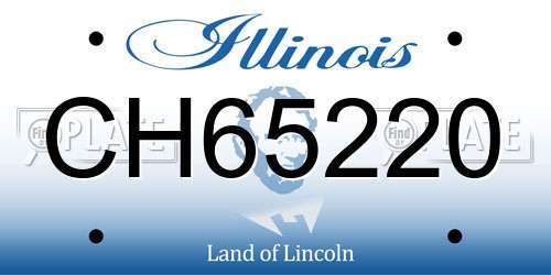 CH65220 Illinois License Plate