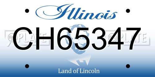 CH65347 Illinois License Plate