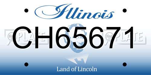 CH65671 Illinois License Plate