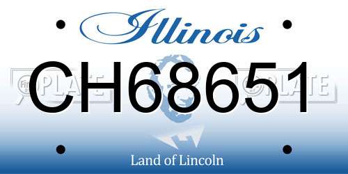CH68651 Illinois License Plate