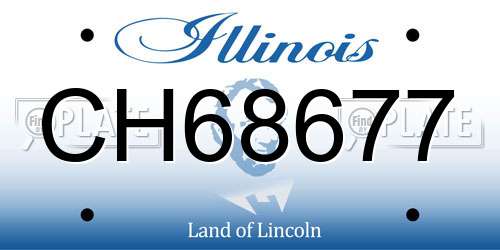 CH68677 Illinois License Plate