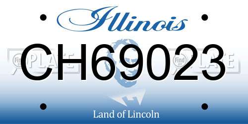 CH69023 Illinois License Plate