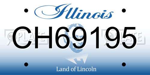 CH69195 Illinois License Plate