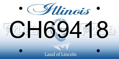 CH69418 Illinois License Plate