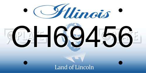 CH69456 Illinois License Plate