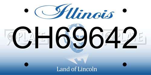 CH69642 Illinois License Plate