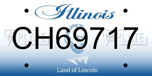 CH69717 Illinois License Plate