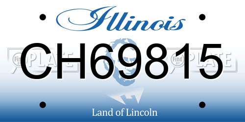 CH69815 Illinois License Plate