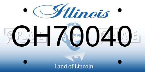 CH70040 Illinois License Plate