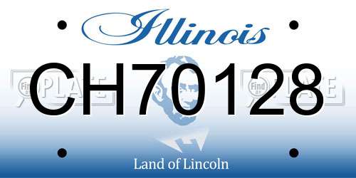 CH70128 Illinois License Plate