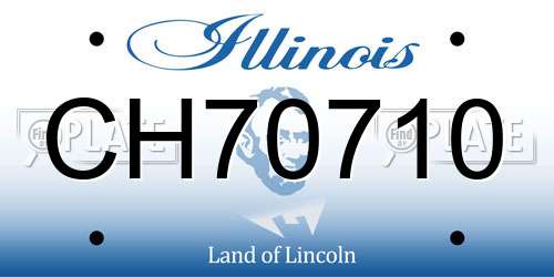 CH70710 Illinois License Plate