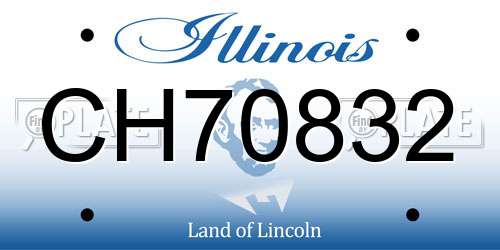 CH70832 Illinois License Plate
