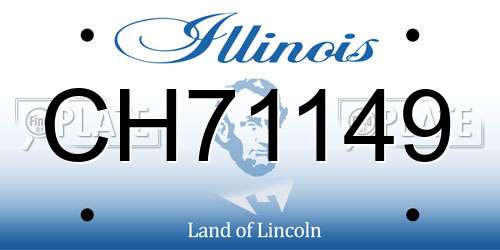CH71149 Illinois License Plate