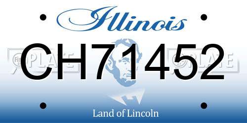 CH71452 Illinois License Plate