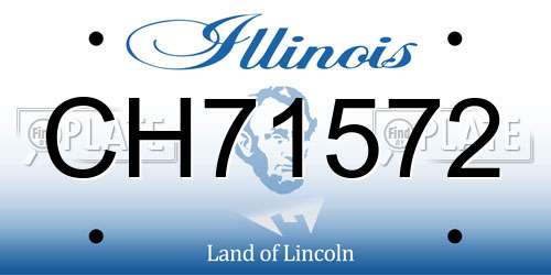 CH71572 Illinois License Plate