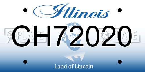 CH72020 Illinois License Plate