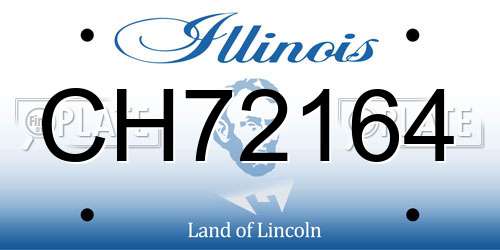 CH72164 Illinois License Plate