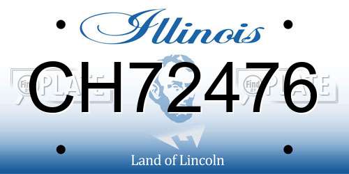 CH72476 Illinois License Plate