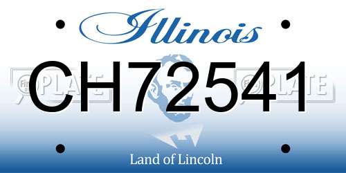 CH72541 Illinois License Plate