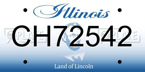 CH72542 Illinois License Plate