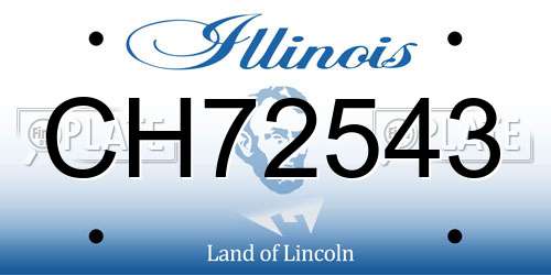 CH72543 Illinois License Plate