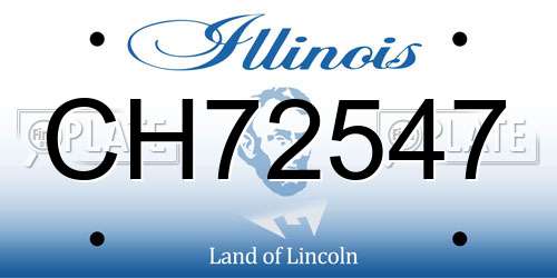 CH72547 Illinois License Plate