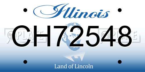 CH72548 Illinois License Plate