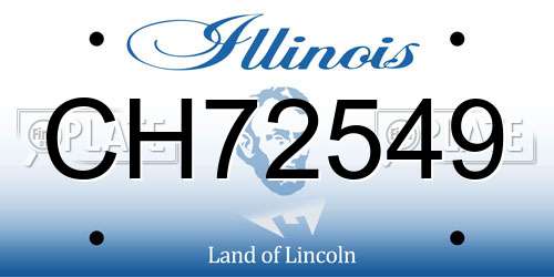 CH72549 Illinois License Plate