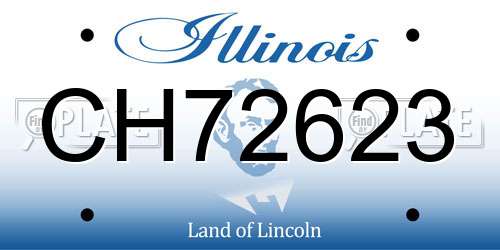 CH72623 Illinois License Plate