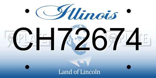 CH72674 Illinois License Plate
