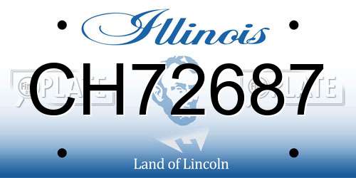 CH72687 Illinois License Plate