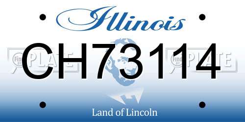 CH73114 Illinois License Plate