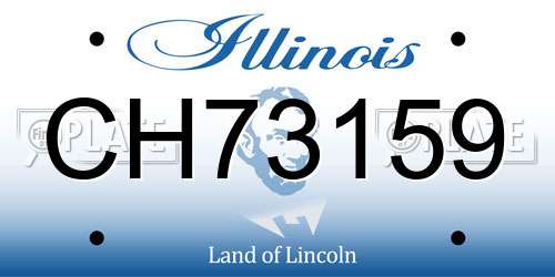 CH73159 Illinois License Plate