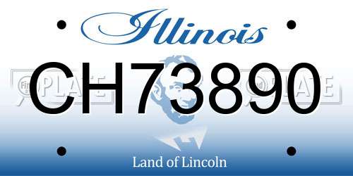 CH73890 Illinois License Plate