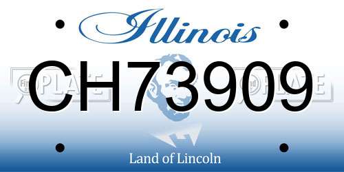 CH73909 Illinois License Plate