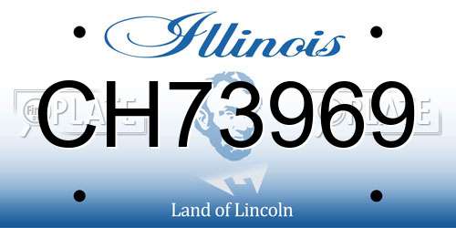 CH73969 Illinois License Plate