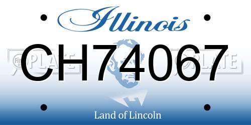 CH74067 Illinois License Plate