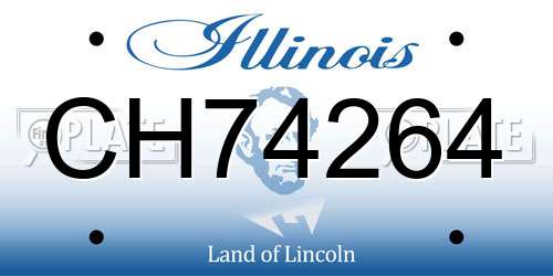CH74264 Illinois License Plate