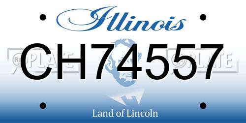 CH74557 Illinois License Plate