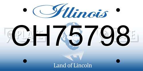 CH75798 Illinois License Plate